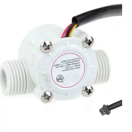 CAPTEUR DE DÉBIT D'EAU 1-30L/MIN, DÉBITMÈTRE À EFFET HALL YF-S201