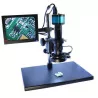 MICROSCOPE Big Table + Zoom x200 + Camera HDMI+ CROSS Bracket + MONITOR 10" HDMI + LED FOR ZOOM