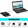 CD externe DVD lecteur USB 3.0 PORTABLE PORTABLE DRIVITER BASHER SLIM PC Lecteur optique PC Connecteur de câble ordinateur