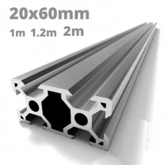 Aluminium V-SLOT 2040 1M, 1.2M, 2M Gris