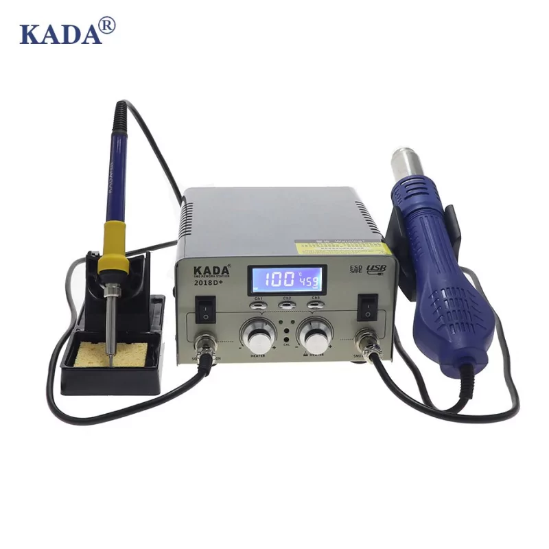 Kada 2018D + 2in1 الهواء الساخن SMD محطة لحام الحديد BGA محطة إعادة العمل
