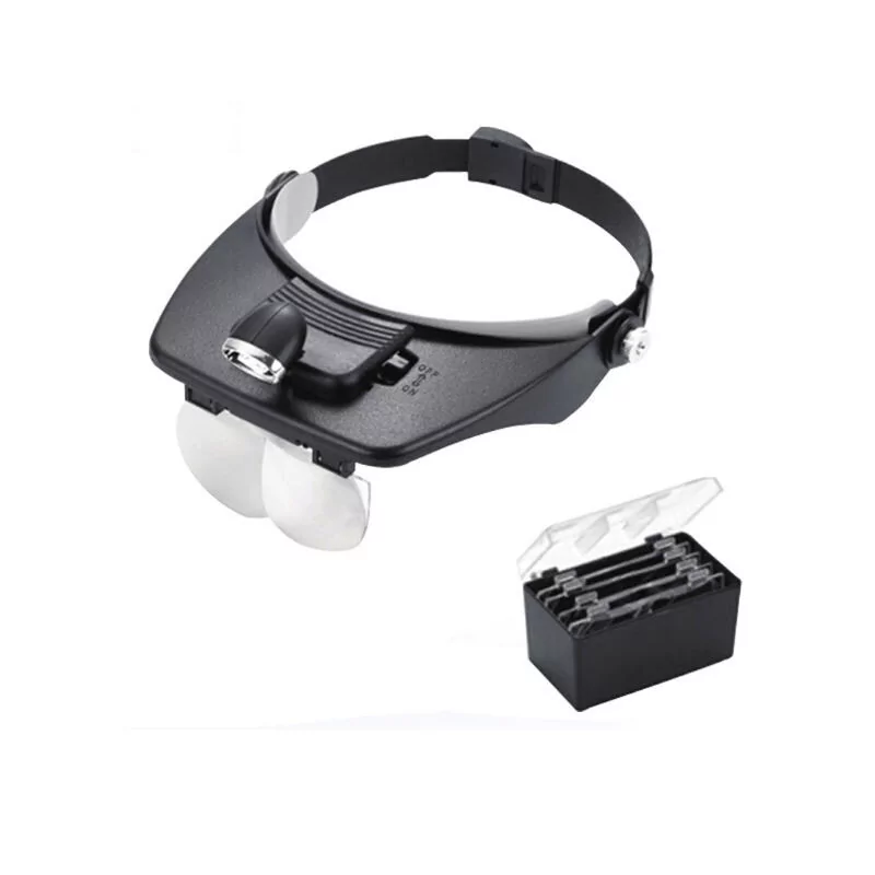 Loupe Frontale MG81001-A avec 2 LED et Compartiment Batterie 2AAA
