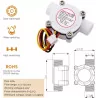 CAPTEUR DE DÉBIT D'EAU 1-30L/MIN, DÉBITMÈTRE À EFFET HALL YF-S201