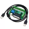Mach3 5 Axis CNC Interface Adapter Breakout Board For Stepper Motor Driver + USB Cable