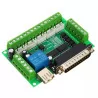 Mach3 5 Axis CNC Interface Adapter Breakout Board For Stepper Motor Driver + USB Cable