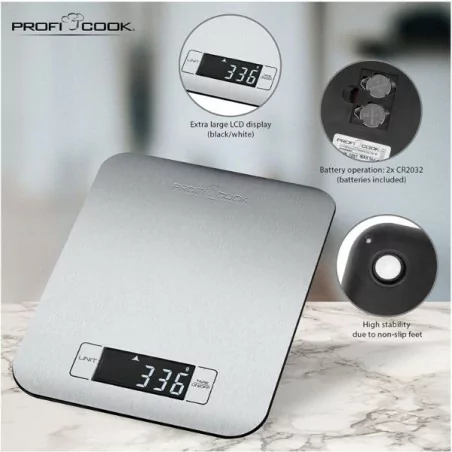 ProfiCook 2043216 Balance de Cuisine PC-KW 1061 en INOX 2