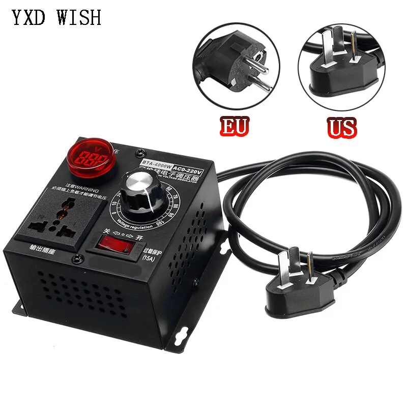 10000 W SCR AC-Drehzahlregler, Lüfter und Motor, US-Stecker