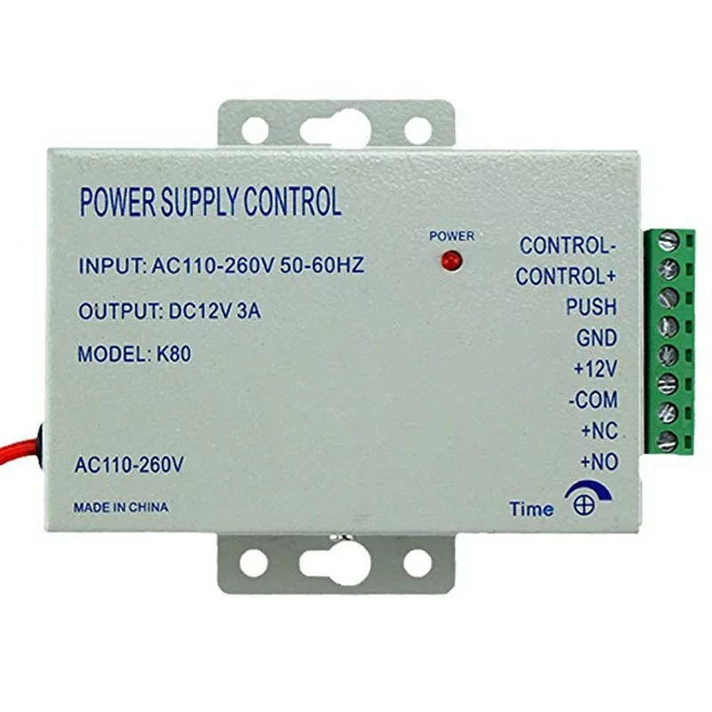 Alimentation électrique de contrôle d'accès pour maison intelligente K80, interrupteur d'alimentation cc 12V 3a AC 110 ~ 260V