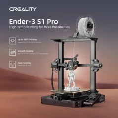 Creality imprimante 3D S1 PRO Ender 3 300 ℃ double engrenage extrudeuse directe 4.3 pouces32 bits silencieux CR Touch PEI LED