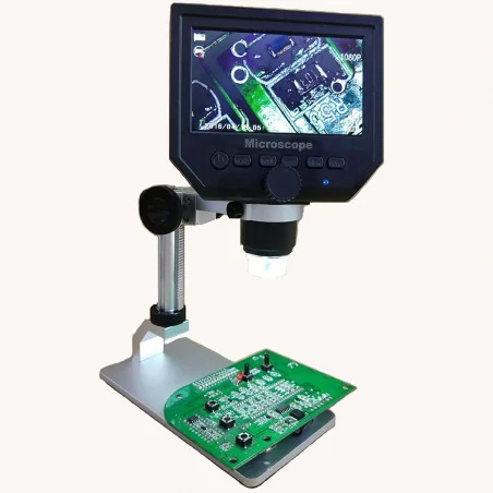 Microscope numérique G600++ pour la réparation de téléphone,600X, qualité d'image 3,6 MP, écran vidéo LCD HD de 4,3 pouces