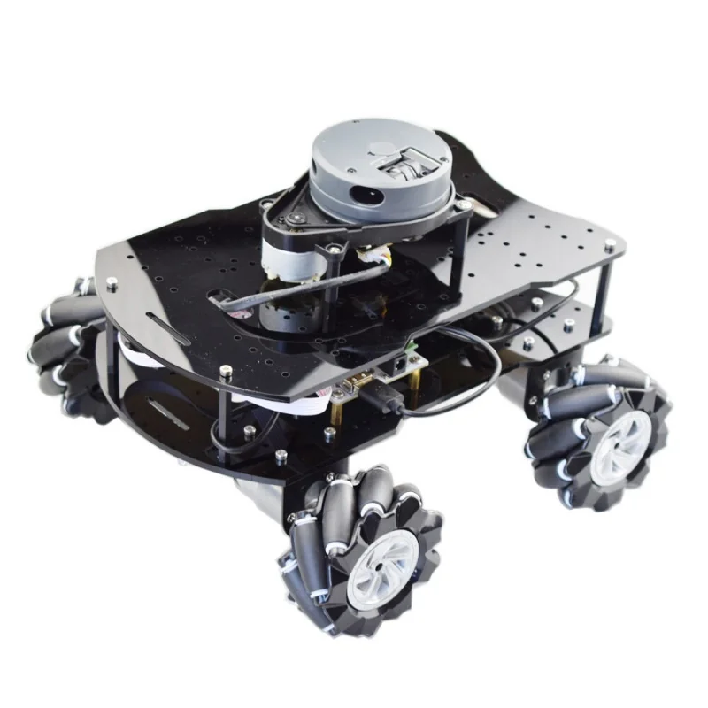 châssis de voiture à roue Mecanum avec Lidar Raspberry Pi moteur DC 12V pièces de jouets DIY programme Arduino STEM