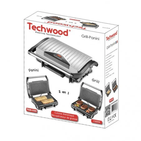 Grill à Viande et Panini Multifonctions 1500W Techwood TGD-020 3