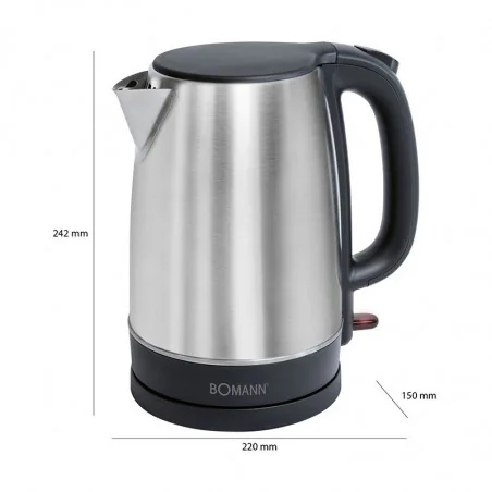 Bouilloire En Acier Inoxydable 1.7L 2200W Bomann WKS 6043 CB 3