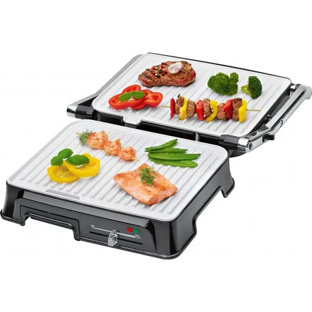 Grille de contact Clatronic KG 3571 acier inoxydable/noir 2