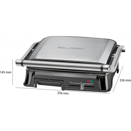 Grille de contact Clatronic KG 3571 acier inoxydable/noir 5