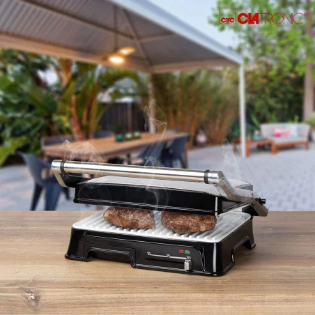 Grille de contact Clatronic KG 3571 acier inoxydable/noir 3