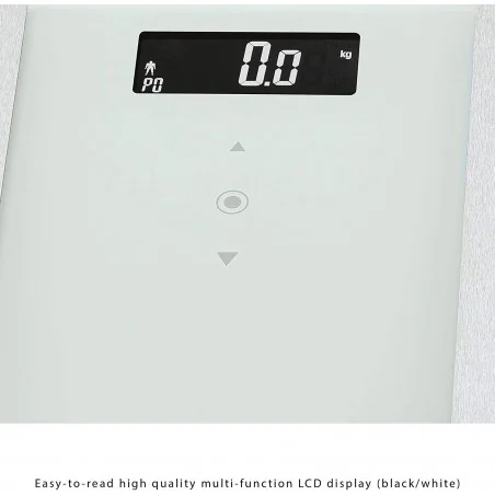 ProfiCareélectronique en verre avec insert en acier inoxydable, écran LCD multifonctionnel, commande tactile 3