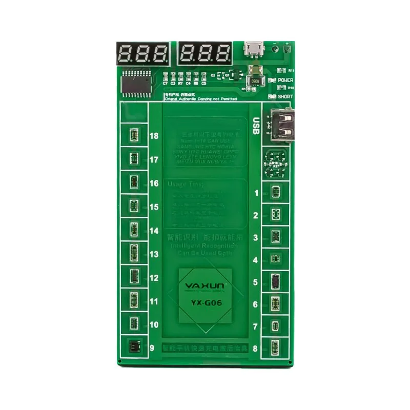 YAXUN YX-G06 universelle reconnaissance intelligente Batterie Frais D'activation Conseil pour Samsung,HTC ZTE Vivo Oppo,HW