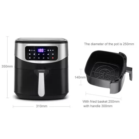 Friteuse sans Huile kitchenlab 7.5L - Ecran tactile LED 1800W 3