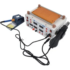 AIDA 8684D 4en1 STATION FER + AIR CHAUD + ALIMENTATION + SUPARATEUR LCD