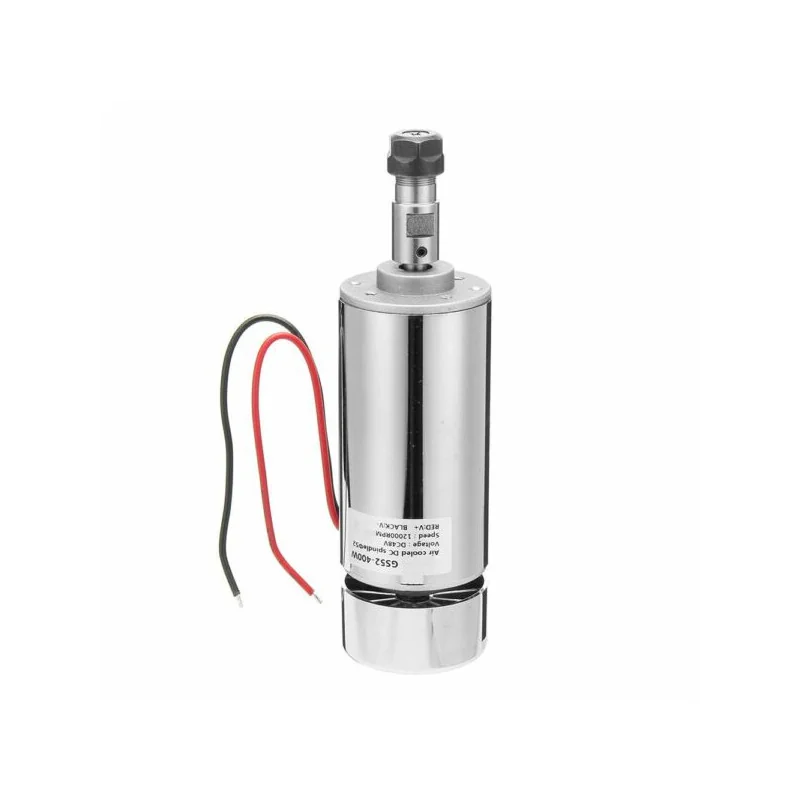 Moteur de broche de graveur refroidi par air 12-48V 400W ER11 pour la sculpture CNC