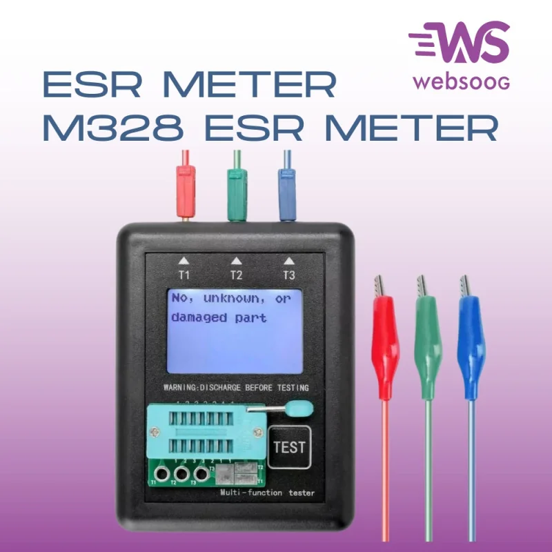 جهاز اختبار الترانزستور ، مكثف الصمام الثنائي M328 ، المقاوم ، مقياس ESR