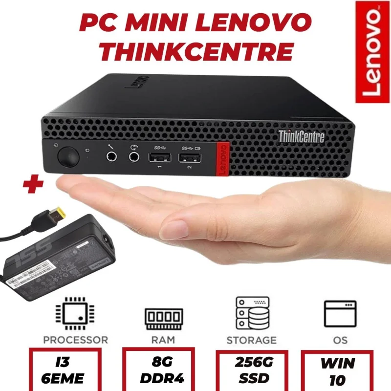 PC MINI LENOVO THINKCENTRE M910Q 3050 I3-6EME 8G/256G SSD + Chargeur Orginale (Occasion Kaba A++ Comme Neuf) PC MINI LENOVO THINKCENTRE M910Q 3050 I3-6EME 8G/256G SSD + Chargeur Orginale (Occasion Kaba A++ Comme Neuf)