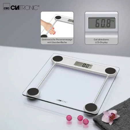 Clatronic - PW 3368 - Pèse personne Electronique - Ecran LCD - 150 Kg 2