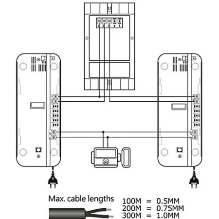 Interphone audio pour 2 étages Avec sonnette Audio et fonction de déverrouillage ZDL-3208AA 3