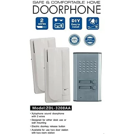 Interphone audio pour 2 étages Avec sonnette Audio et fonction de déverrouillage ZDL-3208AA