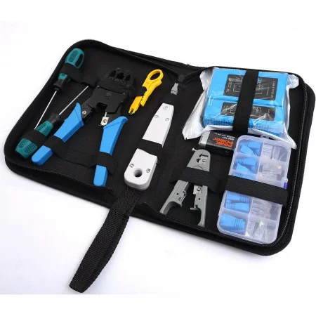 Kit d'outils de sertissage Rj45 de 32 pièces pour outils de réparation de réseau de testeur de câble Lan CAT5/CAT6
