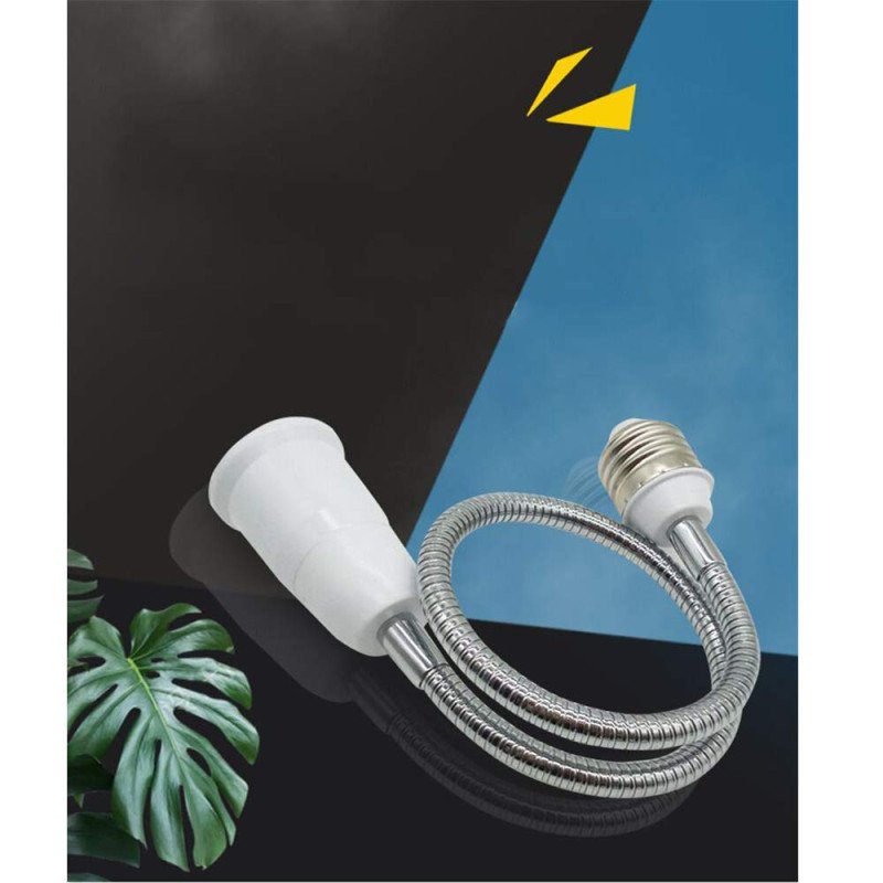 Pack De 2 Adaptateurs E26/E27 - Prise Polarisée à Vis - Blanc - 1250W Max
