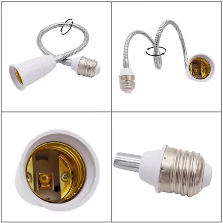 50 Adaptateurs E11 Vers E26 - Convertisseur De Douille Pour Ampoules LED, Éclairage Maison | Adaptateur Femelle En PBt Ignifuge, Facile à Installer