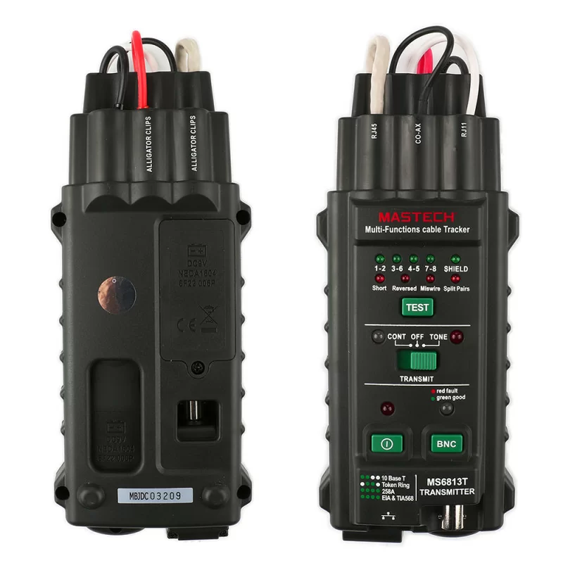 Testeur de câble réseau et de ligne téléphonique multifonction, détecteur et traqueur, multimètre autoranging, MS6813