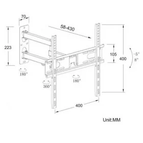 SUPPORT TV Televes 26-65CM '' TVS833M1 Support mural