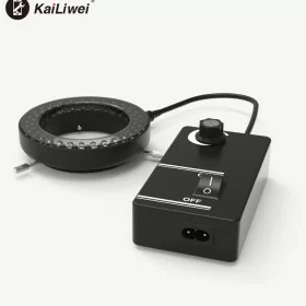 éclairage annulaire réglable 144 LED pour Microscope trinoculaire stéréo