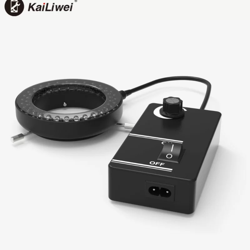 éclairage annulaire réglable 144 LED pour Microscope trinoculaire stéréo