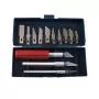 Multifunctional Pen Cutter 13pcs Manganese Steel Wood Carving Tool Set for Basic Detailed Carving Woodworkers A-5113