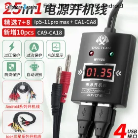 ALL IN 1 Câble de Test d'alimentation OSS W112D+, pour Samsung Huawei Xiaomi Android IPhone5-8/11/12/13/14 ProMax
