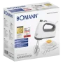 Batteur Électrique Bomann HM 6054 CB - 400W, 5 Vitesses + Turbo, Fouets & Crochets en Acier Inoxydable