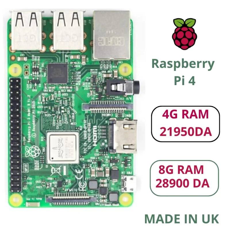 Raspberry Pi 4 Model B 2019 Quad Core 64 Bit WiFi Bluetooth (4GB)