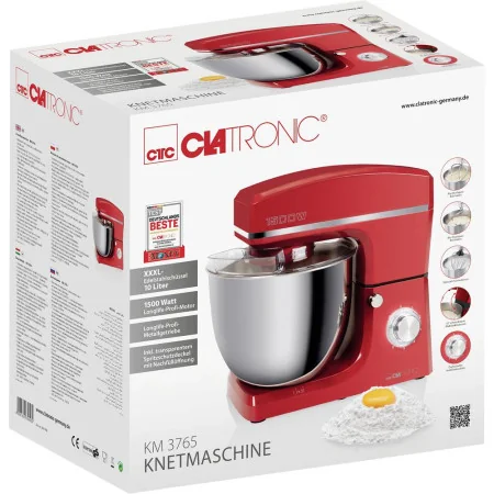 Pétrin Clatronic KM 3765, 1500 watts, rouge