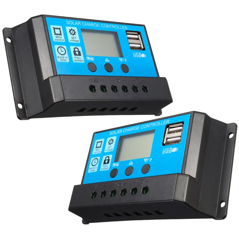 CONTRÔLEUR DE CHARGE SOLAIRE 30A 12-24V PWM AVEC SORTIE USB