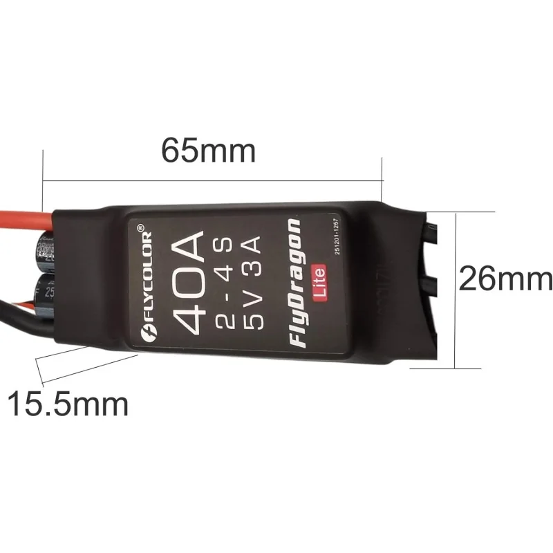 Flycolor Contrôleur de vitesse électrique sans balais 15 A intégré 5 V/2 A BEC, compatible 2S-4S LiPo ESC pour avion Radiolink A560 Flycolor Contrôleur de vitesse électrique sans balais 15 A intégré 5 V/2 A BEC, compatible 2S-4S LiPo ESC pour avion Radiolink A560