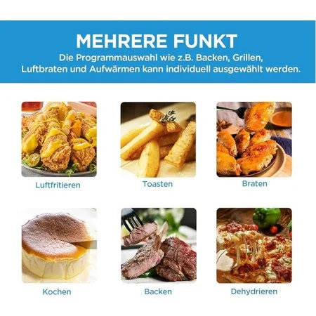 Midea Air Fryer 4L, Friteuse à air Chaud 90% Moins Grasse 1500WAirfryer Noir 5