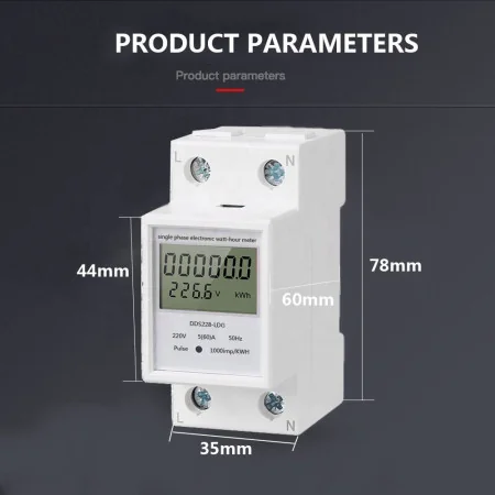 Compteur d'énergie électrique monophasé 220V 60A 50HZ