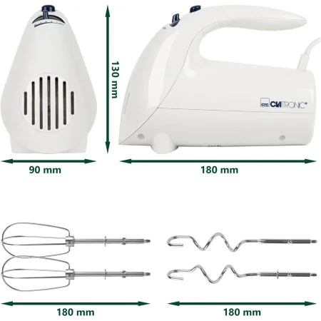 Clatronic Batteur Et Mixeur Manuel - Hm 3014 - Blanc 5-vitesses