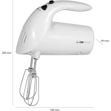 Clatronic Batteur Et Mixeur Manuel - Hm 3014 - Blanc 5-vitesses 3