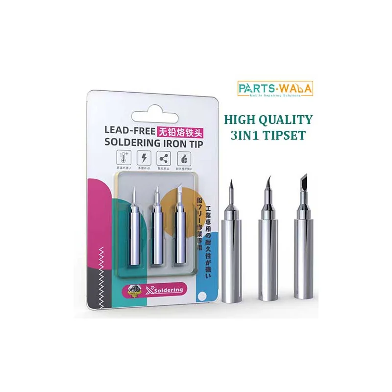 High Quality Xsoldering 3in1 Tip set 900M Straight, Curve and Knife