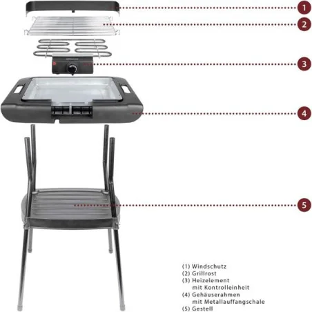 Bomann Grille/Barbecue - BQS 2244 CB - 2000 W - Noir 3